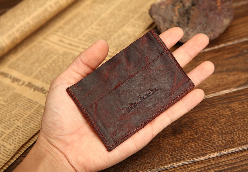 Italian Leather Leather Card Wallet Purse (6)