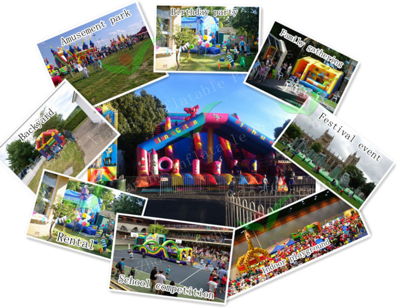 Custom inflatable water slide with Coconut tree