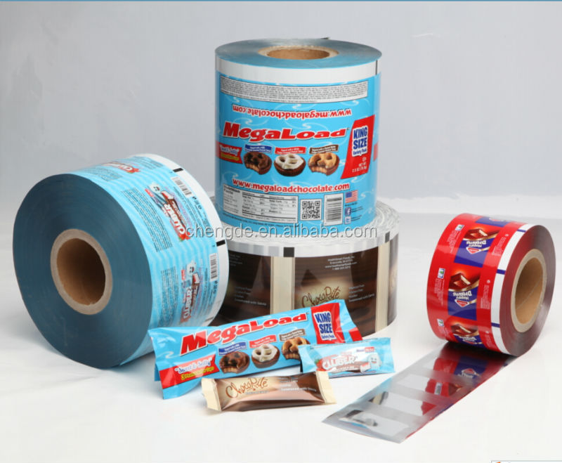 cold seal chocolate packing film in roll, candy bar plastic package roll film
