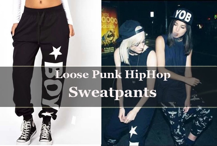 New-2014-Plus-Size-Loose-BOY-Letter-Punk-Sweatpants-HipHop-Black-Casual-Women-Sport-Pants-Harem