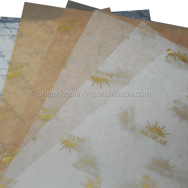 Custom Printed Greaseproof Food Wrapping Paper for Hamburger Sandwich Wholesale Manufacturer