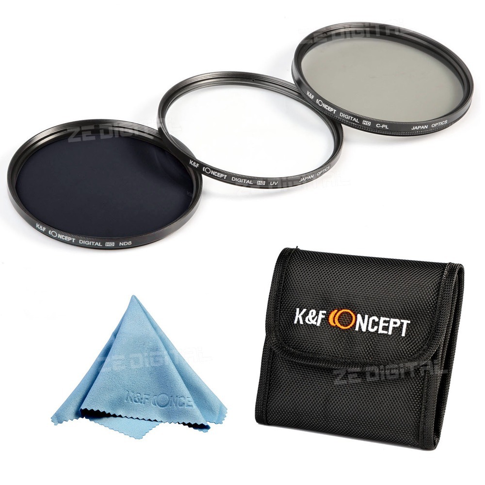 77mm For Canon EF 24 105 EFS 10 22 17 40 70 200 UV CPL Polarizing ND8