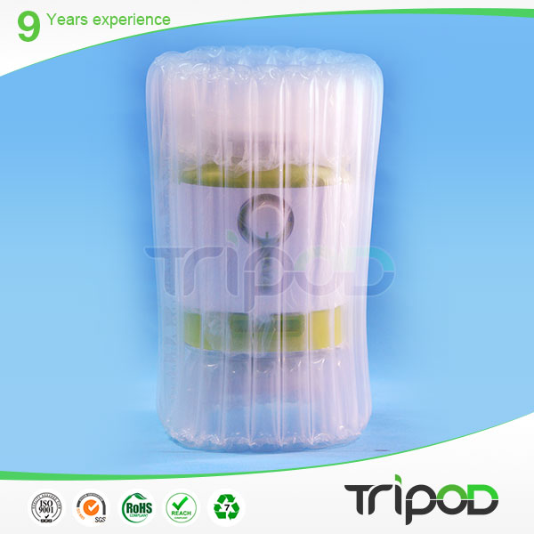 red wine container,plastic wrapping bag with drawstring handle,inflatable air cylinder bag