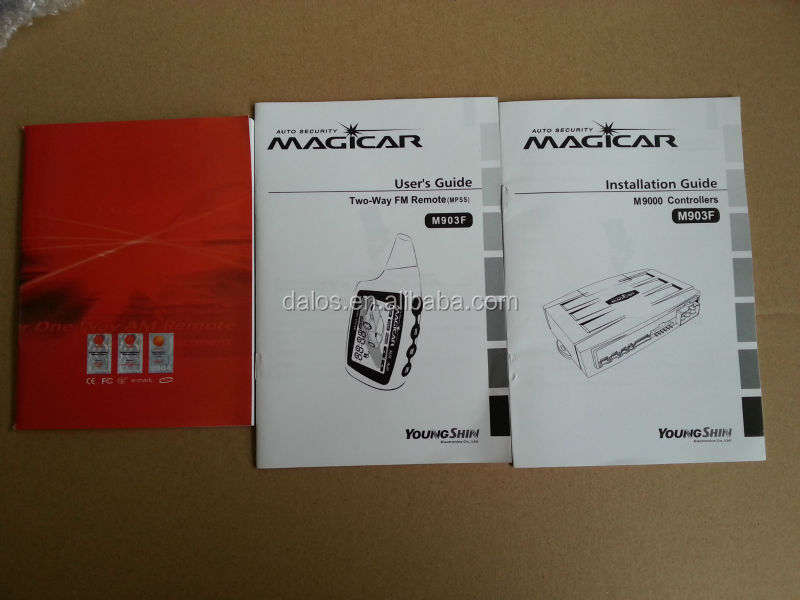 新しいアップグレードリモートエンジンスターター英語版双方向lcdカーアラームＭＡＧＩＣＡＲm903fカーアラーム問屋・仕入れ・卸・卸売り