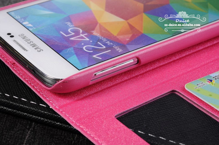 for galaxy s5 S viewing window flip case,fashion shining case for samsung galaxy s5