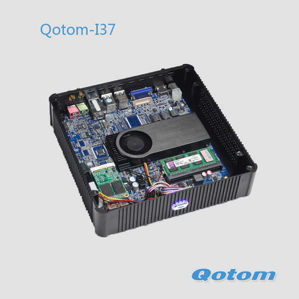 オンボードcpuインテルceleron1037uデュアル- コア1.8ghzのプロセッサ、 qotom-i 37デスクトップコンピュータ、 スリムミニpc。問屋・仕入れ・卸・卸売り