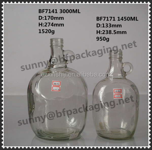 high quality glass champagne wine bottle