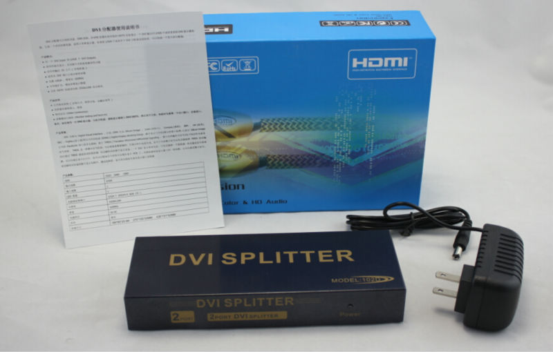 Dviスプリッタ、 1x2,1入力2102ddvi-d信号出力問屋・仕入れ・卸・卸売り