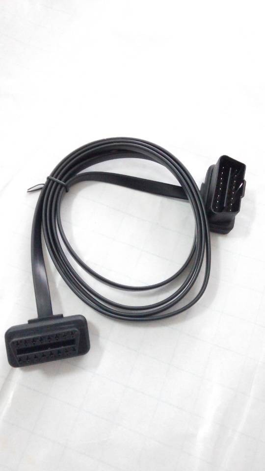 Flat+Thin As Noodle 150cm OBDII OBD2 16Pin Male to Female ELM327 Diagnostic OBD Extension Cable Interface Wholesale (8)