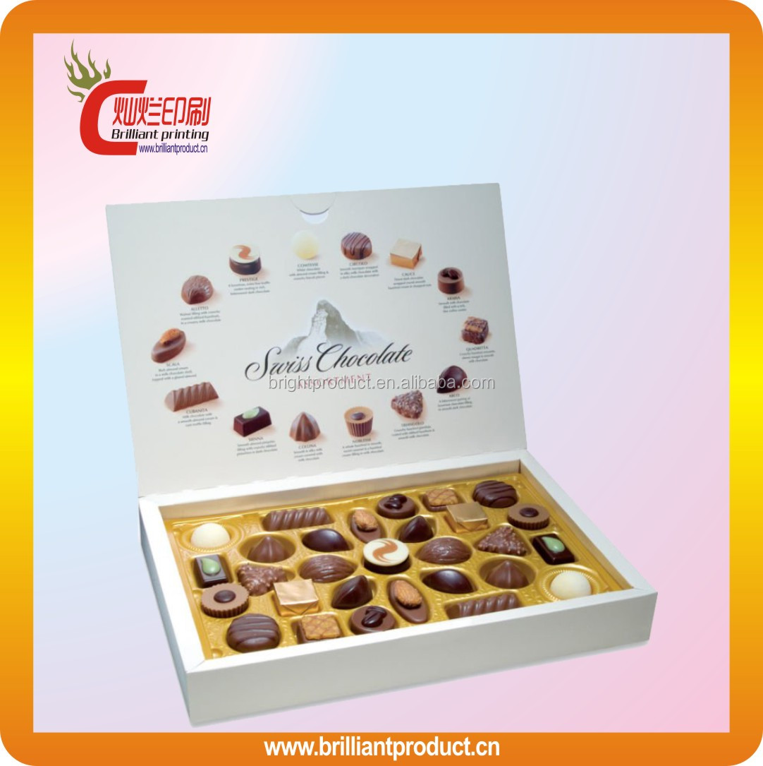 Fancy customized empty chocolate box packaging wholesale luxury chocolate cake box with custom logo printed