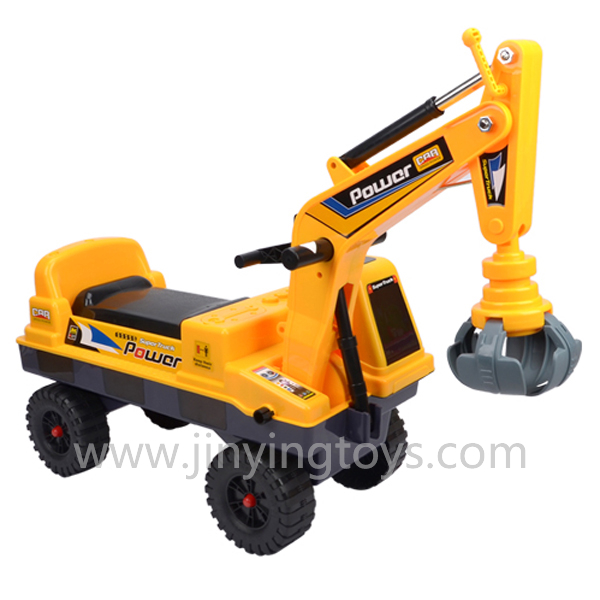 Kids Ride On Excavators With Music Children Toy Pedal Tractors Baby