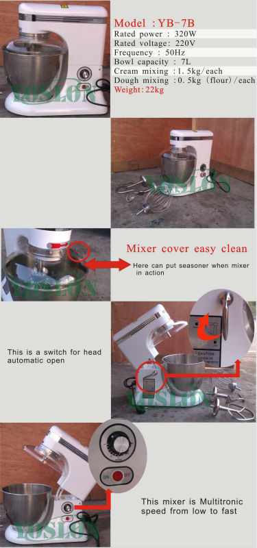 YB-7A YOSLON new design 7L milk mixer