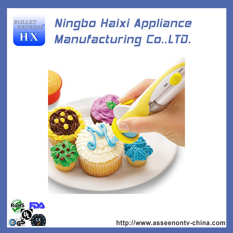 easy and fun battery-powered cake decorating syringe set