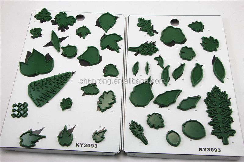 plastic gum paste leaf cutters for cake icing,39pcs cake decorating