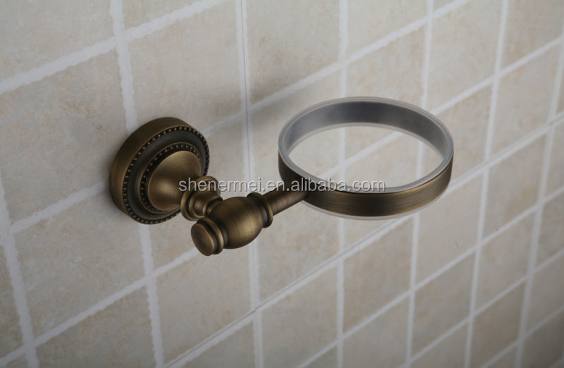 アンティーク2014年ファッションホワイトセラミックトイレブラシホルダーアンティーク銅浴室用アクセサリー仕入れ・メーカー・工場