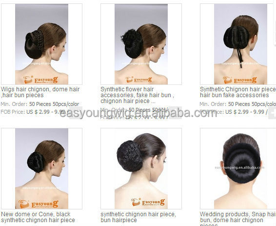 合成編みシニョンヘアピースパディングbunアクセサリー中国 問屋・仕入れ・卸・卸売り