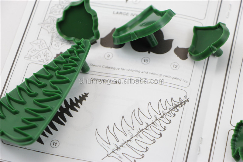 plastic gum paste leaf cutters for cake icing,39pcs cake decorating