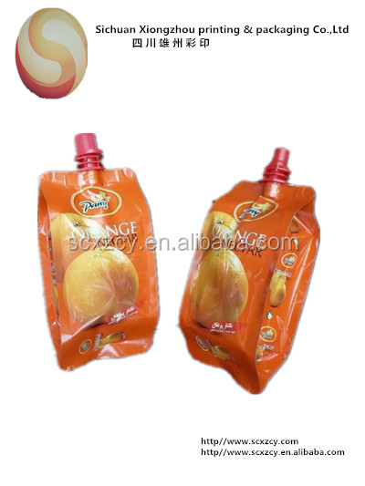 printing standup pouch with spout for coconut water