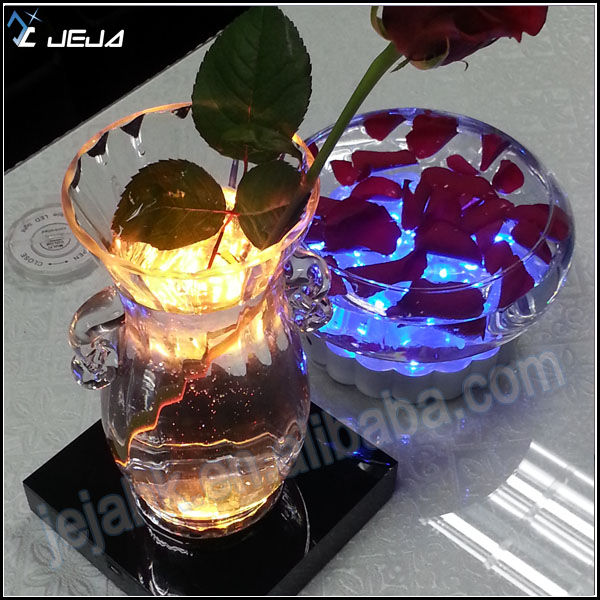 Square Multicolored Led Liquor Bottle Display Led Flower Vase