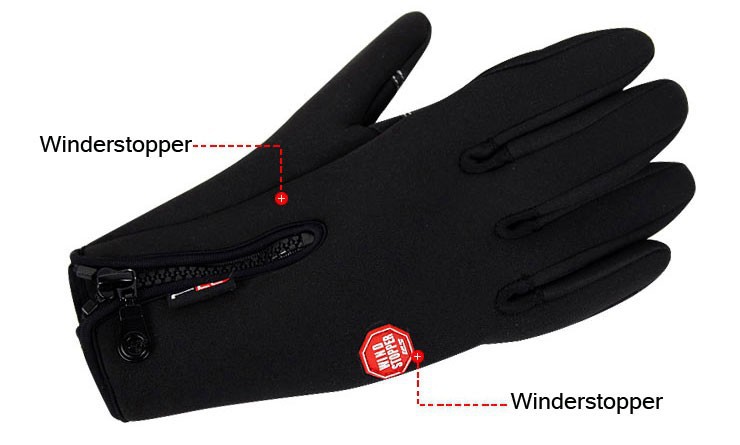 Windstopper Outdoor Sports Gloves for Men Women in Winter Warm Bicycle Cycl...