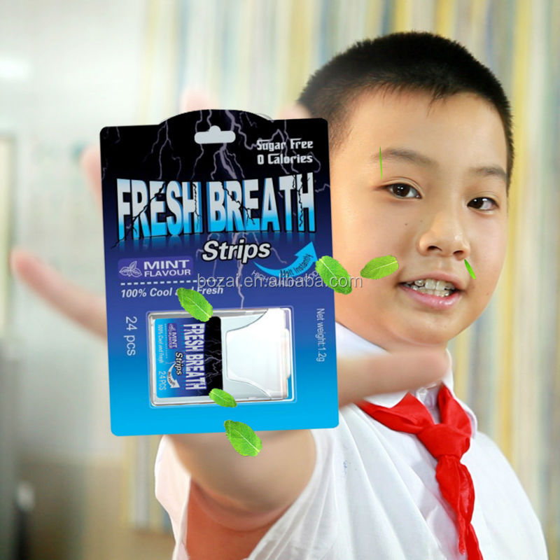 halal breath strips cool mint candy,China Bozai price supplier 21food