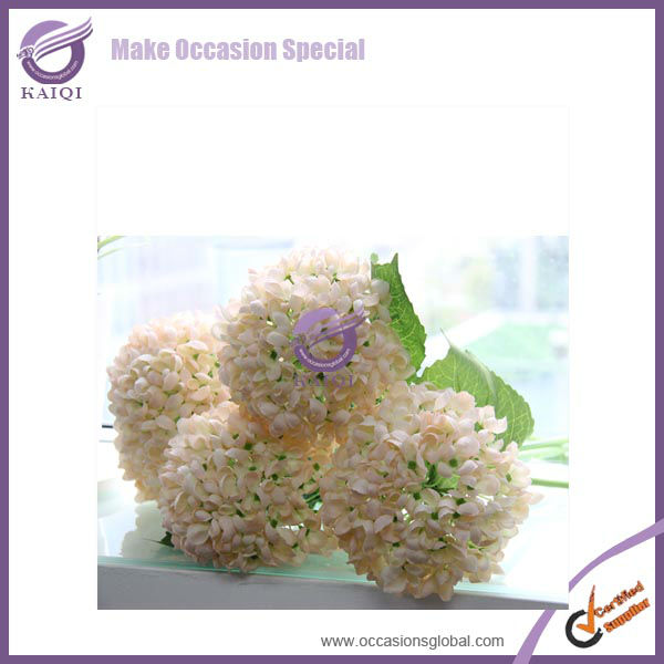 18447 champagne hydrangea silk cheap wholesale artificial flowers