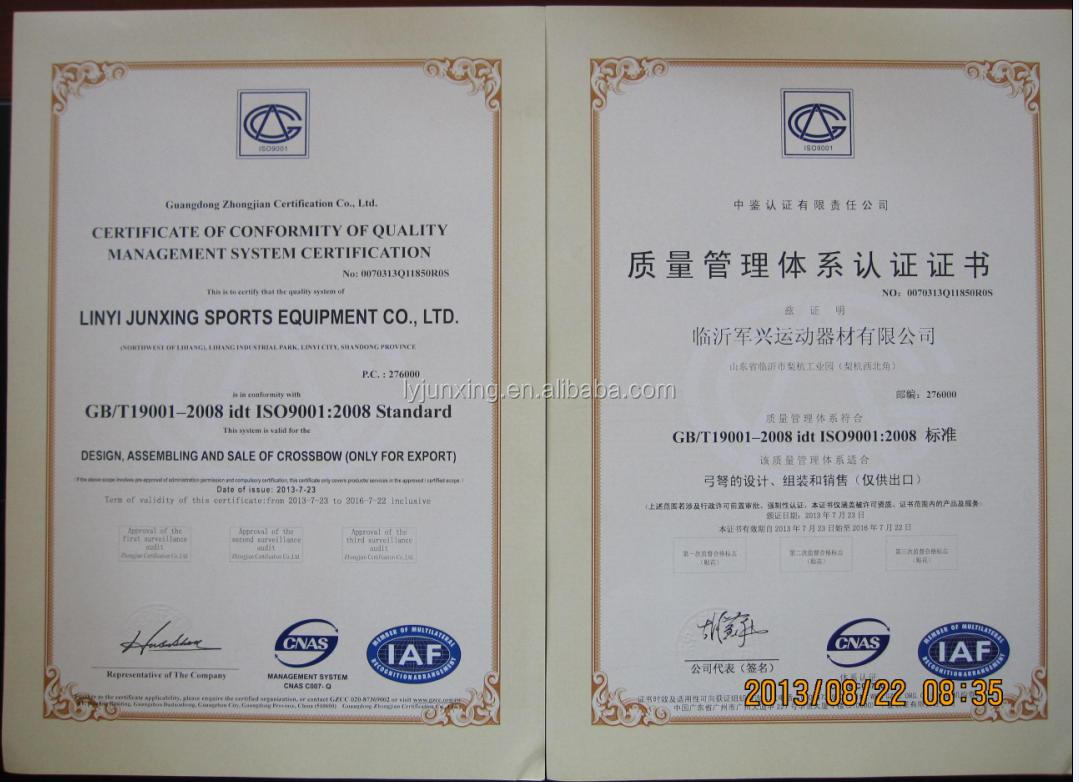 ISO9001 certificate