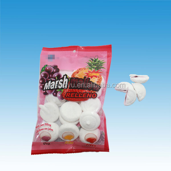 Mini marshmallow candy with filling