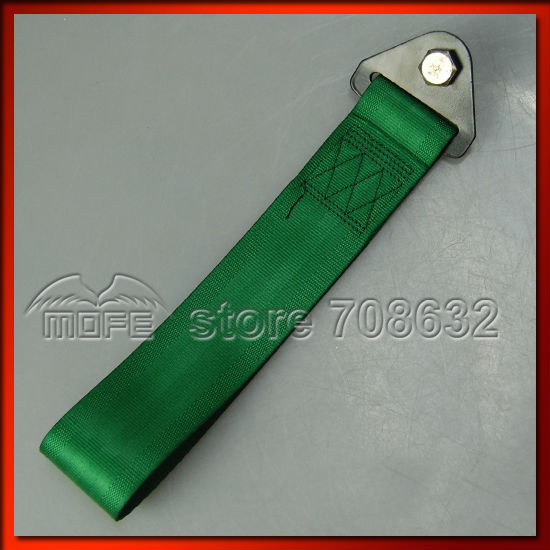 Universal Polyester Front Rear Tow Rope Towing Strap Red Black Green Yellow DSC_0682