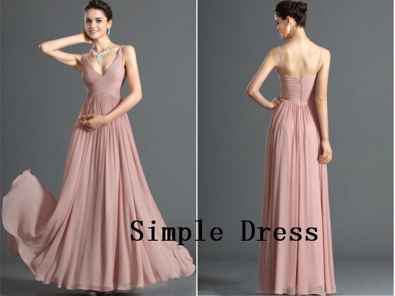v-neck chiffon dress(1)