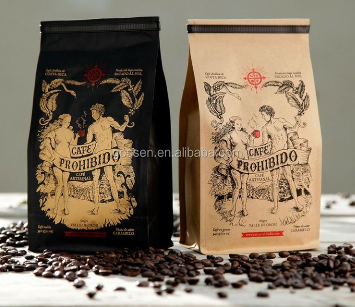 Laminated stand up kraft paper tea bag for tea packing