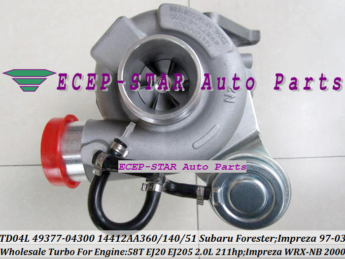 -TD04L 49377-04300 14412-AA360 Turbo Turbocharger For Subaru Forester Impreza 97-03 WRX-NB 2000 58T EJ20 EJ205 2.0L 211HP (3)
