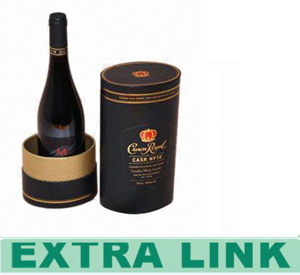 Professional Round Tube Cardboard Champagne Wine Packing Box