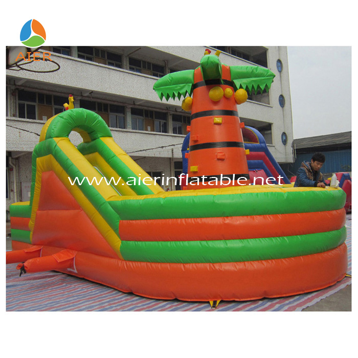 inflatable coconut tree slide for fun