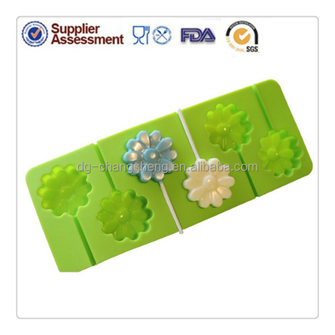 How to make chocolate lollipops?promotion silicone lollipop candy mould flower shape silicone lollipop molds for hard candy