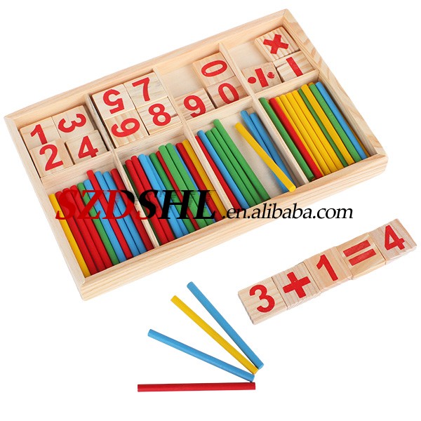 子供たちの数学おもちゃ木製安全な塗料教育数字カラフルなスティックゲームボード問屋・仕入れ・卸・卸売り