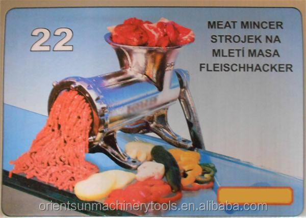 Hot tinned Cast iron Handle operating meat mincer