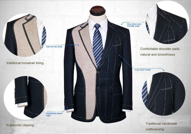 最高品質2014年100％ウール茶色イタリアのウールの格子縞の卸売スーツ問屋・仕入れ・卸・卸売り