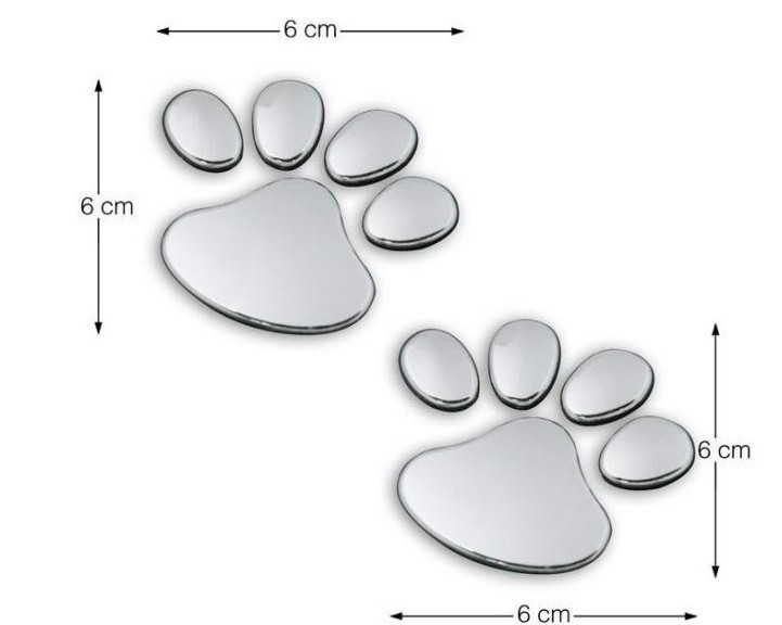 Купить металлический хром практические авто деколь собака наклейка/знак ...