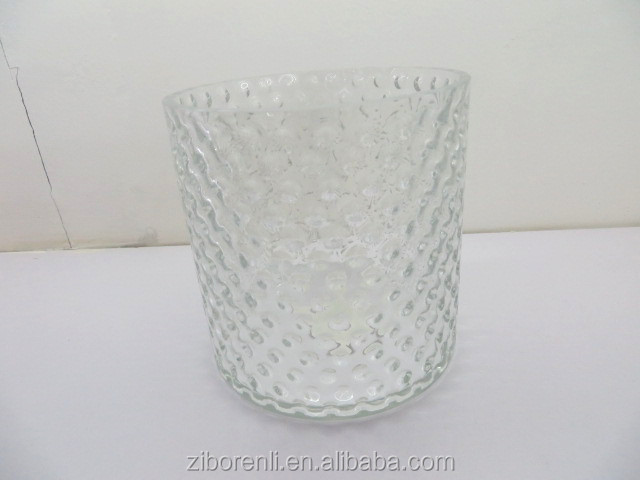 シリンダー形状質感ヴィンテージクリアガラス花瓶価格仕入れ・メーカー・工場