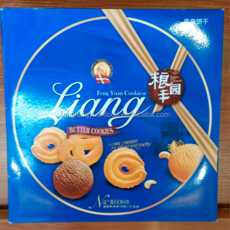 assorted blue tin cookies