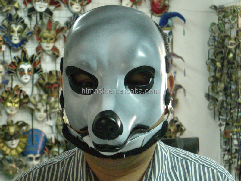 軽快口オオカミマスク/毛皮で覆われたマスク/現実的な動物のパーティーマスク問屋・仕入れ・卸・卸売り