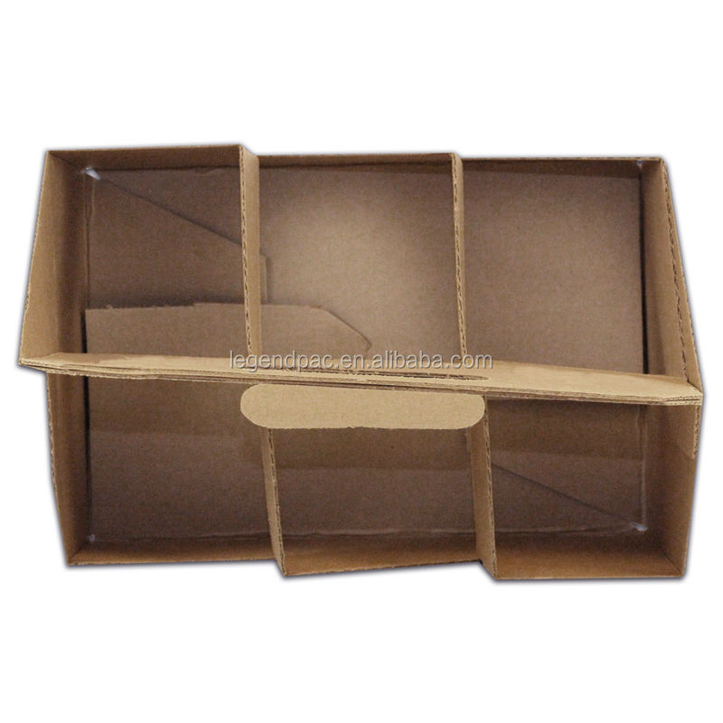 Kraft Paper Printed 6 Pack Bottle Carrier for Wine