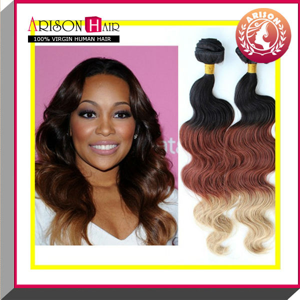 100 Virgin 3 Tone Color Ombre Hair Hairextension 1 33 27 Buy
