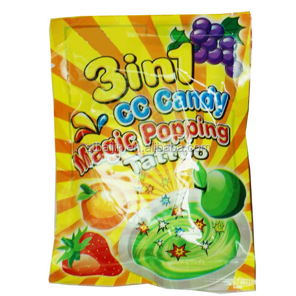 Oranges CC stick candy with poping candy