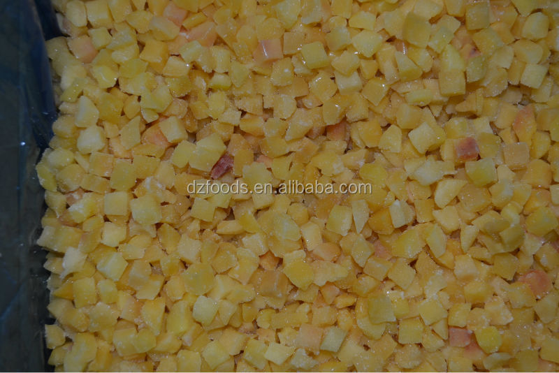 frozen yellow peach dices