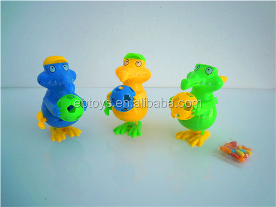 Pull line horse with light toy candy container