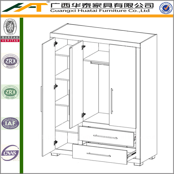 Mdf High Quality Wood Bedroom Wardrobe Closet,Cheap Furniture Wardrobe