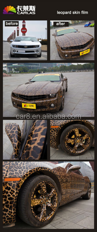 グローバル熱い販売のヒョウ卸売size1.52m*20mスキン車ラップビニール問屋・仕入れ・卸・卸売り