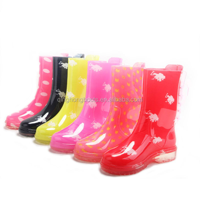 バックレースアップ2014年rainbootpvcレインブーツファッションの女の子のための問屋・仕入れ・卸・卸売り